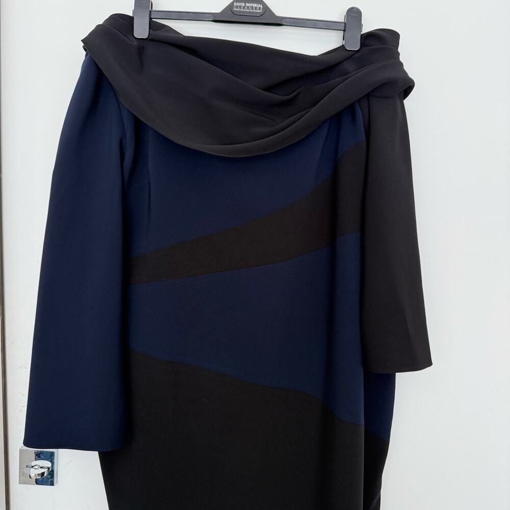 Christian Siriano Plus Size Draped Color-Block Ev… - image 4